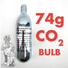 Koolzuurpatroon / CO2-patroon met schroefdraad 74 gram 