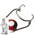 Beugel wit met rode rubberen ring