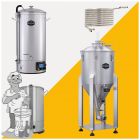 Brew Monk B50 wifi & C60 conisch gistingsvat & Counterflow chiller & 22 liter spoelwaterverwarmer