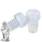 Champagne kurk plastic wit met ribbels per 100 stuks