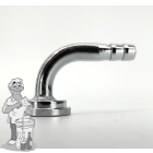 Elleboog RVS 90 graden met slangtuit 6MM