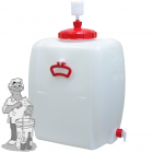 Gistingscontainer plastic incl. kraan en waterslot 110 liter.