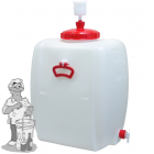 Gistingscontainer vierkant plastic incl. kraan en waterslot 150 liter