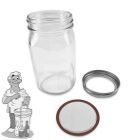 Mason Jars van 1 liter met deksels - 12 stuks (Haul)