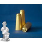 Aluminium kapsules champagne goud 25 stuks.