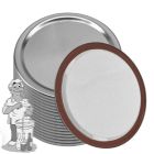 Dekseltjes voor brede opening voor Hauls mason  jars 300 en 500 ml (24 stuks)