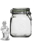 Glazen voorraadpot 1000 ml met klemdeksel (clip Jar)