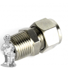 Knelkoppelingen 12,7 mm compressiefitting naar 1/2 inch BSP