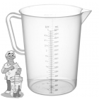 Maatbeker Transparant met maat verdeling 3 liter 