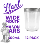 Mason Jars van 500 ml met deksels - 12 stuks (Haul)