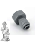 Duotight verbindingsstuk 8 mm (5/16”) push-in koppeling naar 5/8” nr 4  met slangtuit