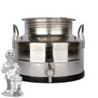 Transportvat /olie/ olijfvat inox,  10 Liter plus kraan
