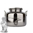 Transportvat /olie/ olijfvat inox,  5 Liter plus kraan 