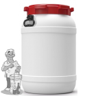 Pulpvat/ opslagvat met handvaten 60 liter