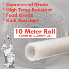 Siliconenslang rol 10 meter 12 x 20 mm Braided Reinforced