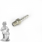 Slangtuit  van 1/4" BSP naar 8mm slangnippel.