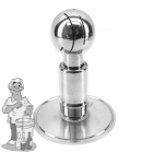 CIP- Spray Ball 4 inch tri-clamp  naar  Tri clamp 1.5 Inch