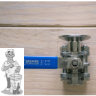 Tri Clamp 1,5 "TC tot 3/4 " vrouwelijke NPT Kogelkraan 

