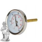 A Analoge thermometer voor de geïntegreerde behuizing in de FastFerment. op = op